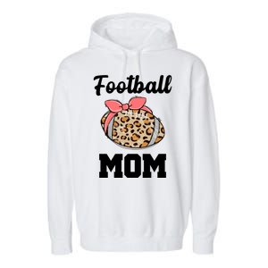 Leopard Football Mom Cute Gift Garment-Dyed Fleece Hoodie