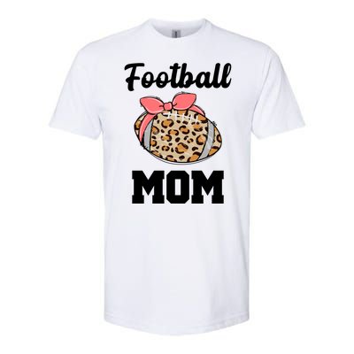 Leopard Football Mom Cute Gift Softstyle® CVC T-Shirt