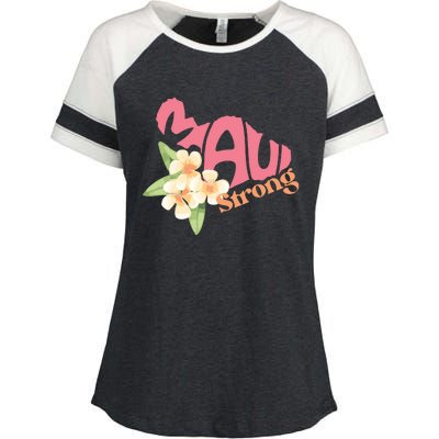 Lahaina Fires Maui Wildfire Relief Maui Strong Enza Ladies Jersey Colorblock Tee