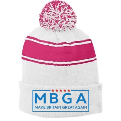 Laurence Fox Mbga Make Britain Great Again Stripe Pom Pom Beanie