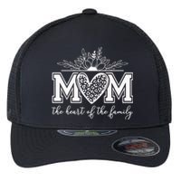 Loving Floral Mom Heart Flexfit Unipanel Trucker Cap