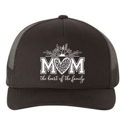 Loving Floral Mom Heart Yupoong Adult 5-Panel Trucker Hat