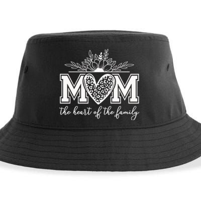 Loving Floral Mom Heart Sustainable Bucket Hat