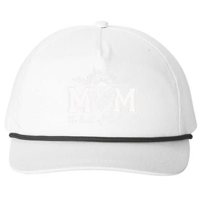 Loving Floral Mom Heart Snapback Five-Panel Rope Hat