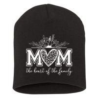 Loving Floral Mom Heart Short Acrylic Beanie