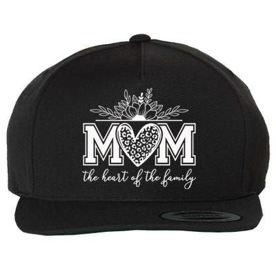 Loving Floral Mom Heart Wool Snapback Cap