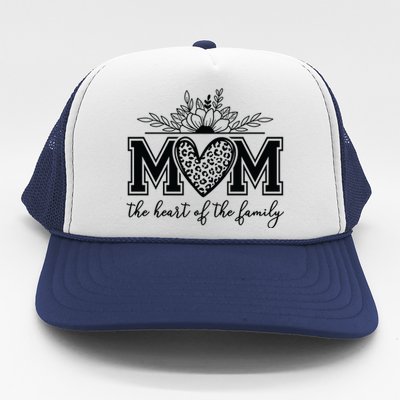 Loving Floral Mom Heart Trucker Hat