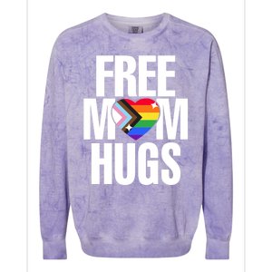 Lgbtq Free Mom Hugs Pride Lgbt Ally Rainbow Proud Mom Funny Gift Colorblast Crewneck Sweatshirt