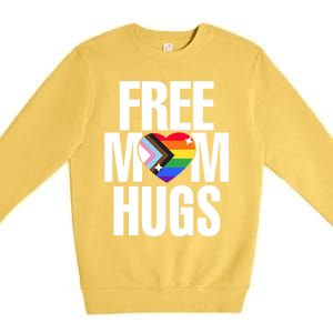 Lgbtq Free Mom Hugs Pride Lgbt Ally Rainbow Proud Mom Funny Gift Premium Crewneck Sweatshirt