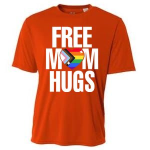 Lgbtq Free Mom Hugs Pride Lgbt Ally Rainbow Proud Mom Funny Gift Cooling Performance Crew T-Shirt