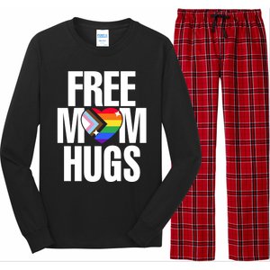 Lgbtq Free Mom Hugs Pride Lgbt Ally Rainbow Proud Mom Funny Gift Long Sleeve Pajama Set