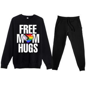 Lgbtq Free Mom Hugs Pride Lgbt Ally Rainbow Proud Mom Funny Gift Premium Crewneck Sweatsuit Set