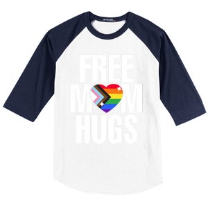 Lgbtq Free Mom Hugs Pride Lgbt Ally Rainbow Proud Mom Funny Gift Baseball Sleeve Shirt