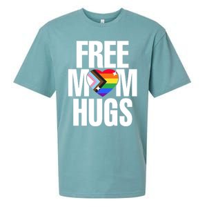 Lgbtq Free Mom Hugs Pride Lgbt Ally Rainbow Proud Mom Funny Gift Sueded Cloud Jersey T-Shirt