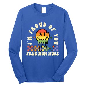 Lgbtq Free Mom Hugs Pride Month Lgbt Retro Groovy Great Gift Long Sleeve Shirt