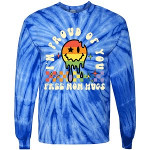 Lgbtq Free Mom Hugs Pride Month Lgbt Retro Groovy Great Gift Tie-Dye Long Sleeve Shirt