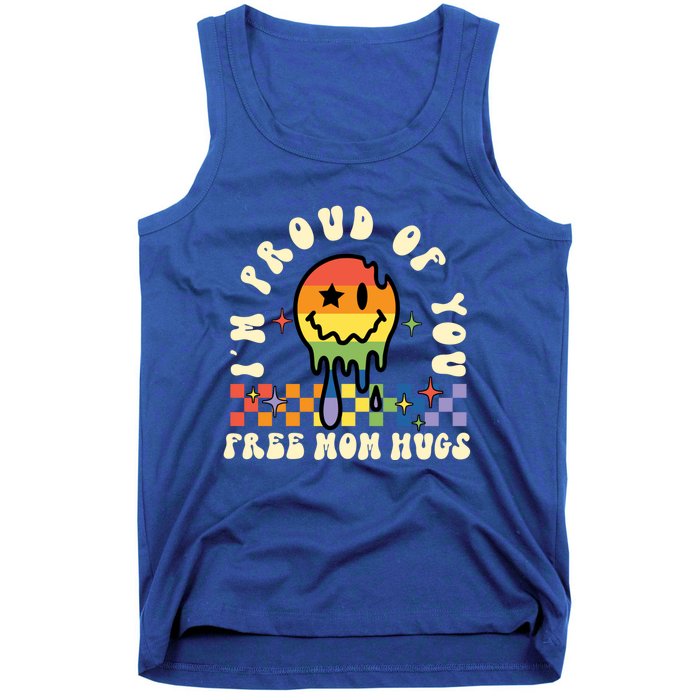 Lgbtq Free Mom Hugs Pride Month Lgbt Retro Groovy Great Gift Tank Top