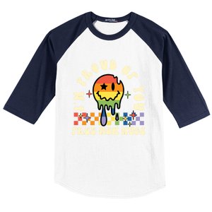 Lgbtq Free Mom Hugs Pride Month Lgbt Retro Groovy Great Gift Baseball Sleeve Shirt