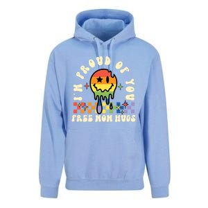 Lgbtq Free Mom Hugs Pride Month Lgbt Retro Groovy Great Gift Unisex Surf Hoodie