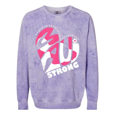 Love For Maui Hawaii Heart Flowers Ocean Beaches Strong Colorblast Crewneck Sweatshirt