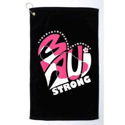 Love For Maui Hawaii Heart Flowers Ocean Beaches Strong Platinum Collection Golf Towel