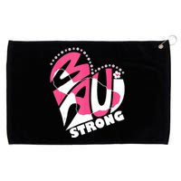 Love For Maui Hawaii Heart Flowers Ocean Beaches Strong Grommeted Golf Towel