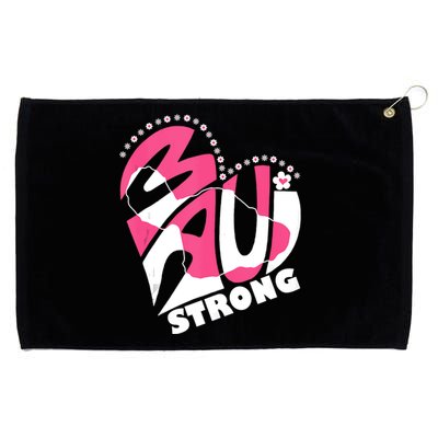 Love For Maui Hawaii Heart Flowers Ocean Beaches Strong Grommeted Golf Towel