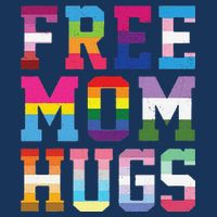 Lgbtq+ Free Mom Hugs 7 Panel Mesh Trucker Snapback Hat