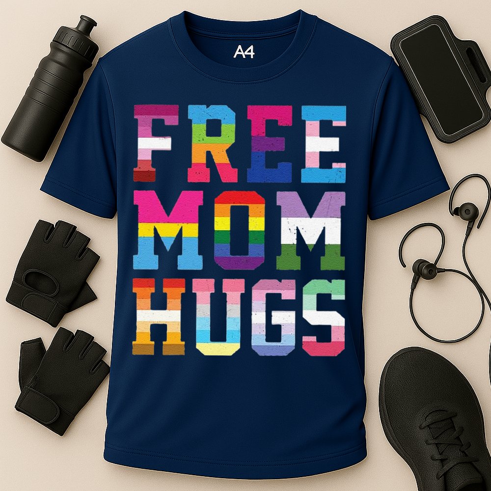 Lgbtq+ Free Mom Hugs Cooling Performance Crew T-Shirt