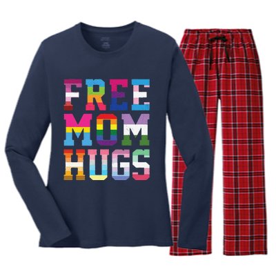 Lgbtq+ Free Mom Hugs Women's Long Sleeve Flannel Pajama Set 