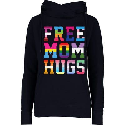 Lgbtq+ Free Mom Hugs Womens Funnel Neck Pullover Hood