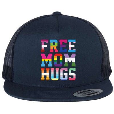 Lgbtq+ Free Mom Hugs Flat Bill Trucker Hat