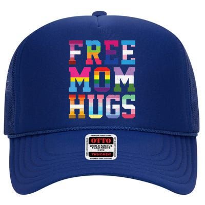 Lgbtq+ Free Mom Hugs High Crown Mesh Back Trucker Hat