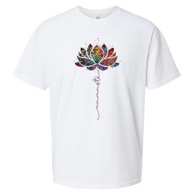 Lotus Flower Namaste Yoga Watercolor Meditation Zen Bohemian Sueded Cloud Jersey T-Shirt