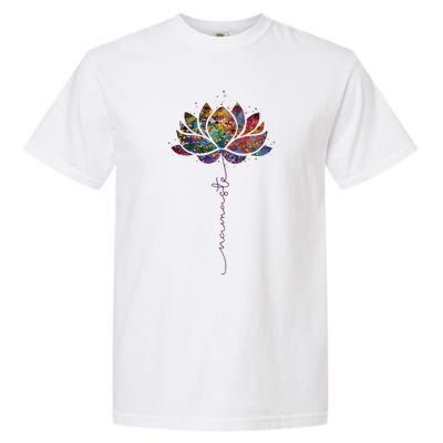 Lotus Flower Namaste Yoga Watercolor Meditation Zen Bohemian Garment-Dyed Heavyweight T-Shirt