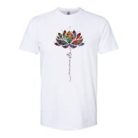 Lotus Flower Namaste Yoga Watercolor Meditation Zen Bohemian Softstyle CVC T-Shirt