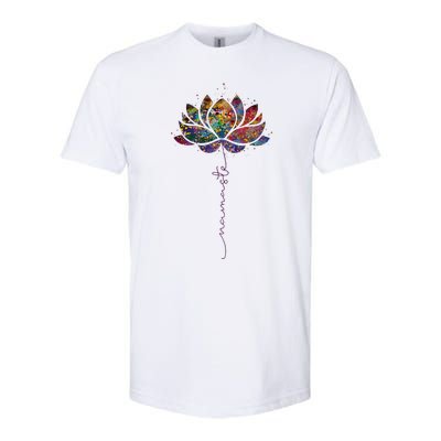 Lotus Flower Namaste Yoga Watercolor Meditation Zen Bohemian Softstyle CVC T-Shirt