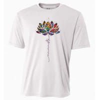 Lotus Flower Namaste Yoga Watercolor Meditation Zen Bohemian Cooling Performance Crew T-Shirt