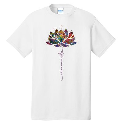 Lotus Flower Namaste Yoga Watercolor Meditation Zen Bohemian Tall T-Shirt