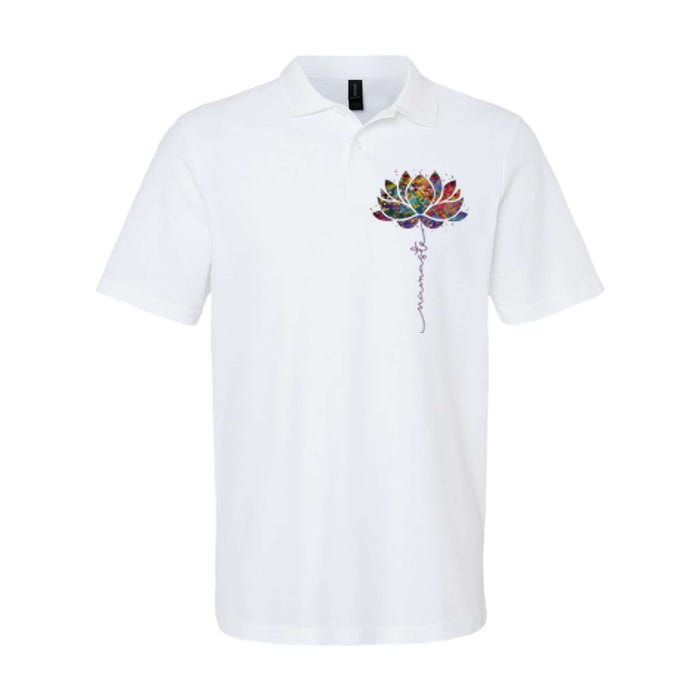 Lotus Flower Namaste Yoga Watercolor Meditation Zen Bohemian Softstyle Adult Sport Polo