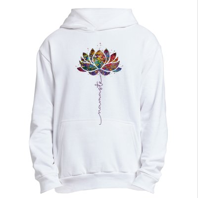 Lotus Flower Namaste Yoga Watercolor Meditation Zen Bohemian Urban Pullover Hoodie