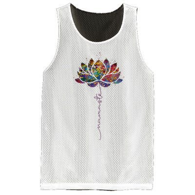 Lotus Flower Namaste Yoga Watercolor Meditation Zen Bohemian Mesh Reversible Basketball Jersey Tank