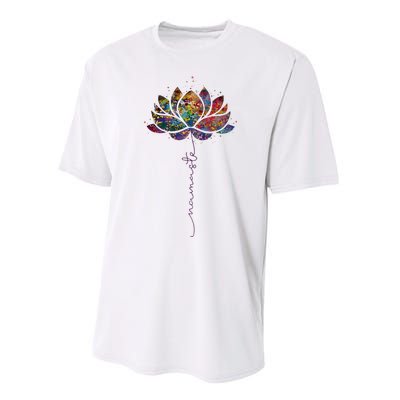 Lotus Flower Namaste Yoga Watercolor Meditation Zen Bohemian Performance Sprint T-Shirt