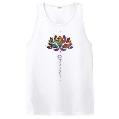 Lotus Flower Namaste Yoga Watercolor Meditation Zen Bohemian PosiCharge Competitor Tank