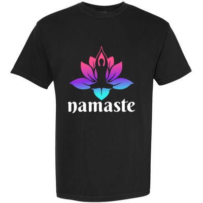 Lotus Flower Namaste Yoga Gift Garment-Dyed Heavyweight T-Shirt