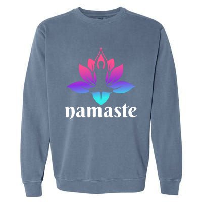 Lotus Flower Namaste Yoga Gift Garment-Dyed Sweatshirt