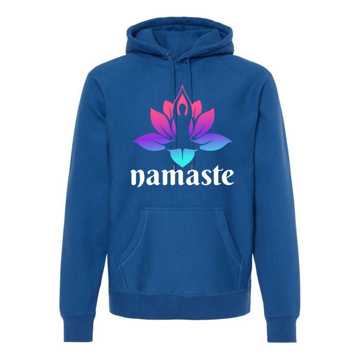 Lotus Flower Namaste Yoga Gift Premium Hoodie