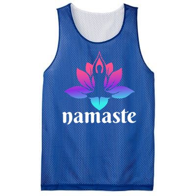 Lotus Flower Namaste Yoga Gift Mesh Reversible Basketball Jersey Tank