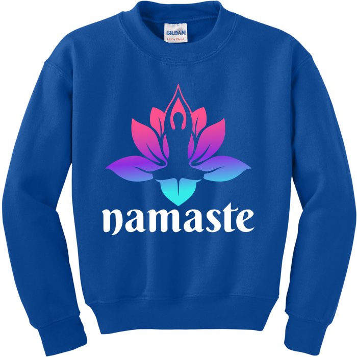 Lotus Flower Namaste Yoga Gift Kids Sweatshirt