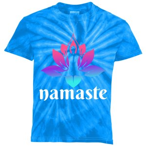 Lotus Flower Namaste Yoga Gift Kids Tie-Dye T-Shirt